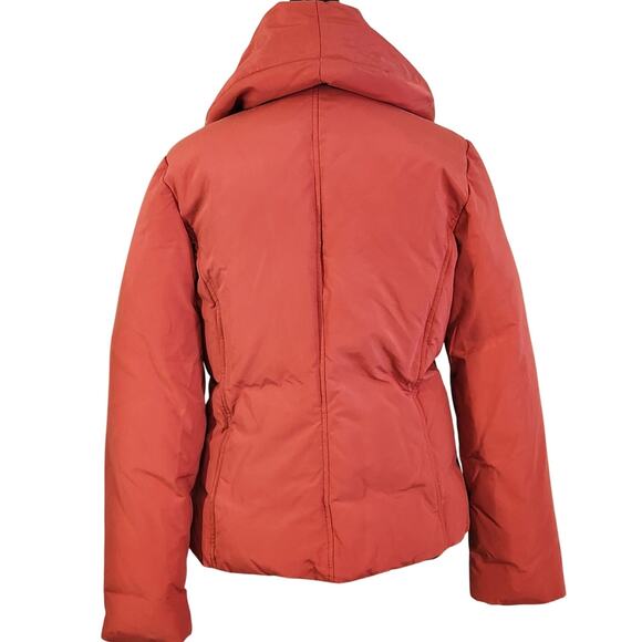 TALBOTS Coral Down Puffer Jacket with Shawl Collar, Size Small - Picture 3 of 13